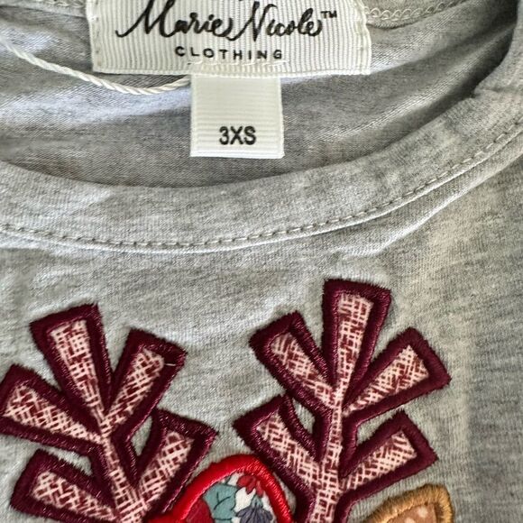 NWT Infant Floral Ruffle Reindeer Dress Christmas Holiday - Size 6-12 month - Picture 2 of 6